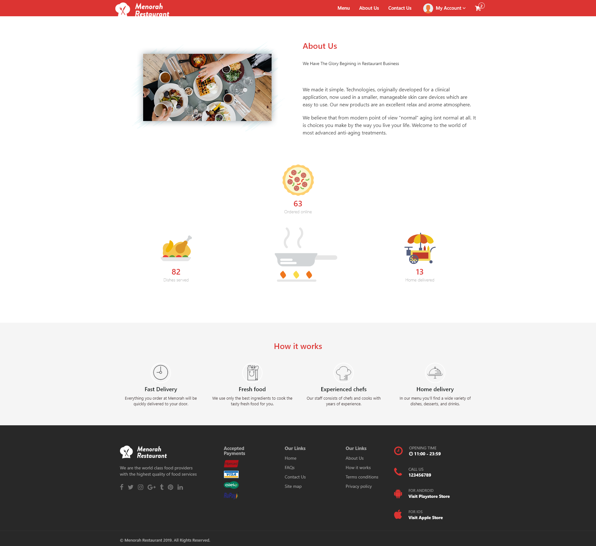 Menorah Restaurant Restaurant Food Ordering System by DigiSamaritan